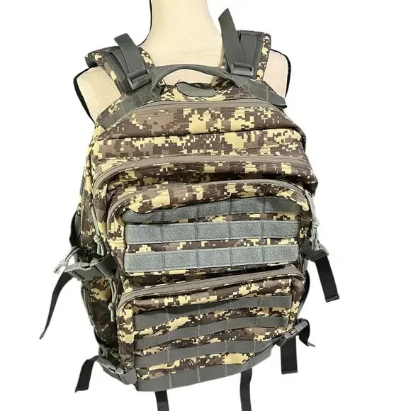 Pathology Green Brown Tan Military Camo Crossfit Backpack Gym Bag Outdoors