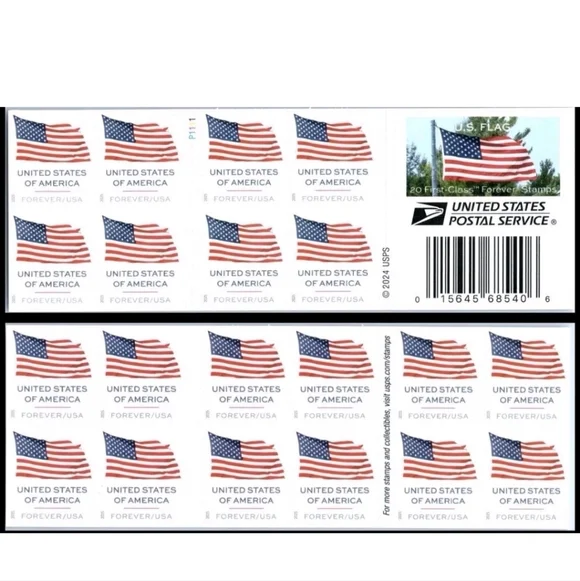 100 Forever Stamps 5 Sheets of 20 First‎ Class USPS Stamps 2025 U.S. Flags