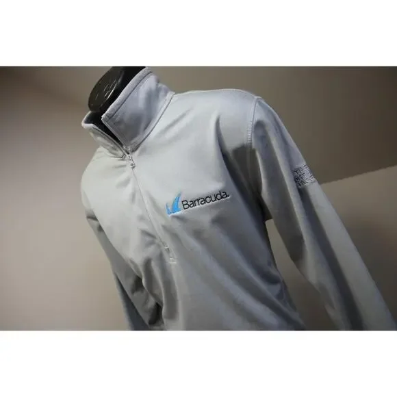 North Face Fleece 1/4 Zip Athetic Jacket‎ Long Sleeve Gray Mens Size Large