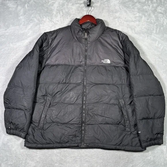 The‎ North Face Jacket Mens XL Black 700 Down Puffer Full Zip Nuptse*
