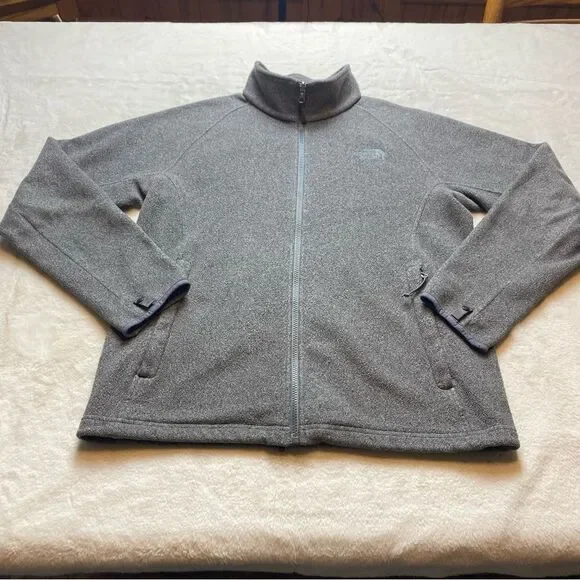 The North Face Gray Fleece Jacket Size Medium