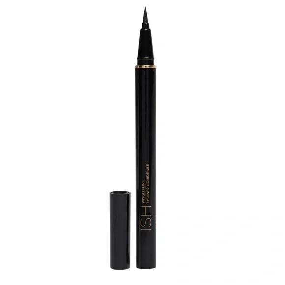 ISH Cosmetics Winged Line Liquid Eyeliner, Black, NIB
