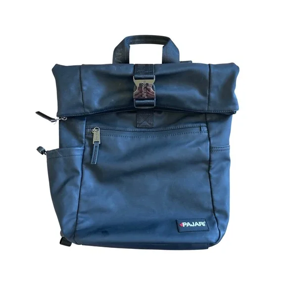 Pajar Canada Roll Top Backpack Matte Black‎ Water Resistant Bag Boating Hiking