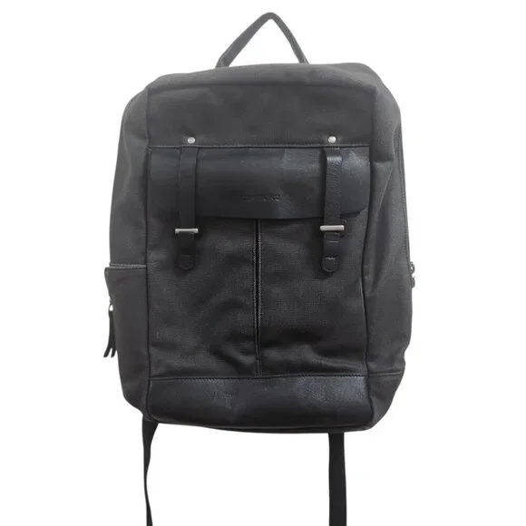 Timbuk2 Authority Laptop Backpack Deluxe Black Leather Vinyl