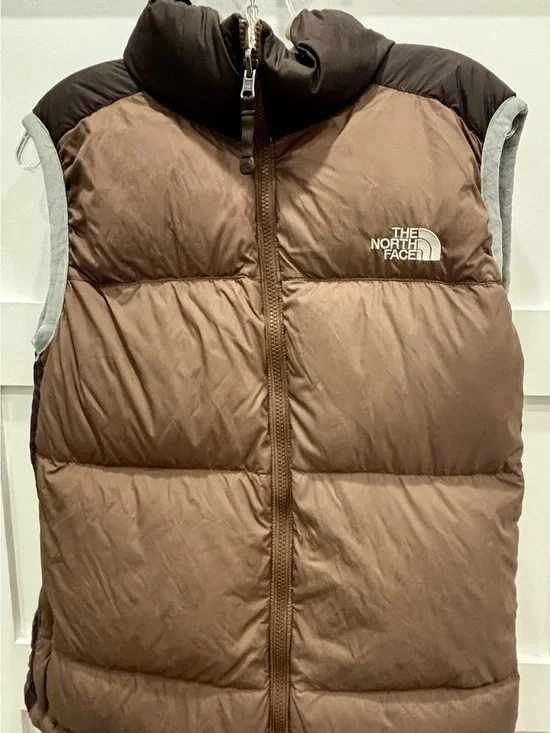 The North Face Brown Quilted Insulated 550 Down Vest Size XL