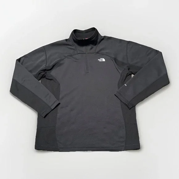 North Face Essential 1/4 Zip Mens Pullover Large FlashDry Performance Athletic‎