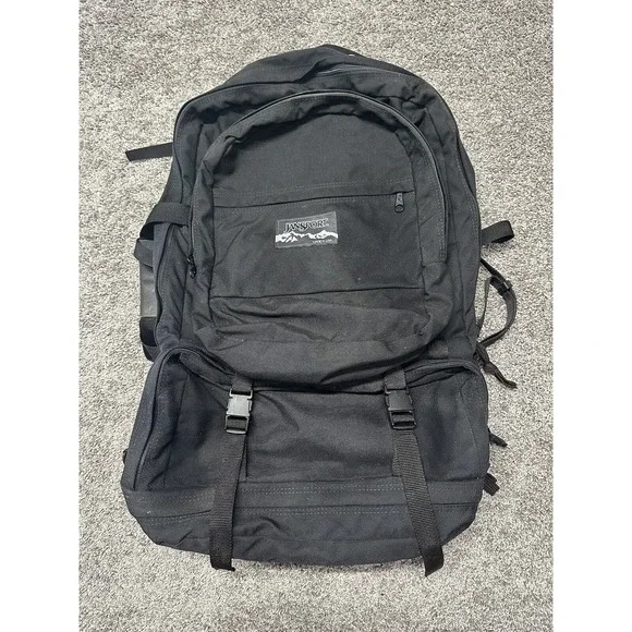 Vtg JANSPORT Made In USA Double Backpack Hiking Camping Duffle Big Bag