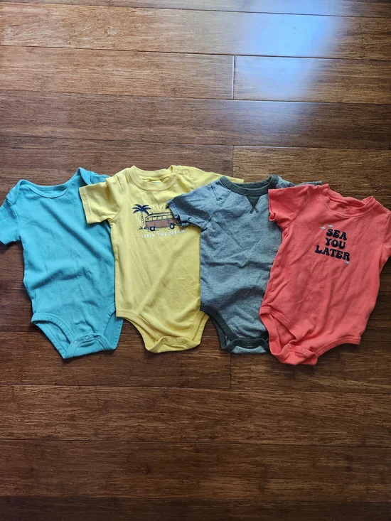 Baby Boy Short Sleeve Kids Onesie Bodysuits In Various Brands, 18-24 Months