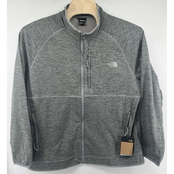 North Face Mens Canyonlands Full Zip Fleece Jacket 3XL XXXL Gray Heather New NWT
