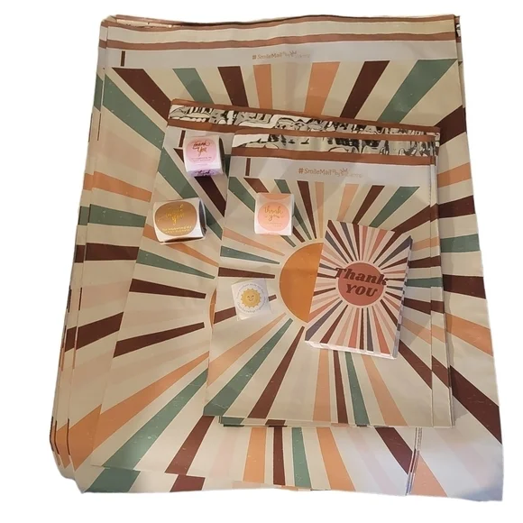 30PK of BOHO ☀️SUN☀️PRINT  POLY MAILERS🌅