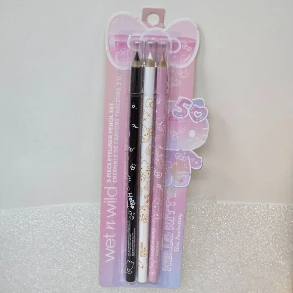 Wet N Wild Hello Kitty 3-Piece Eyeliner Pencil Set 50th Anniversary Edition
