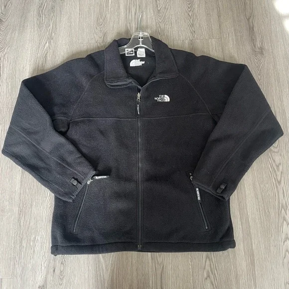 The North face polartec black fleece zipper sweater