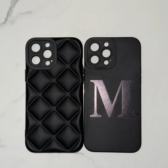 2 black iphone 13 pro max phone cases