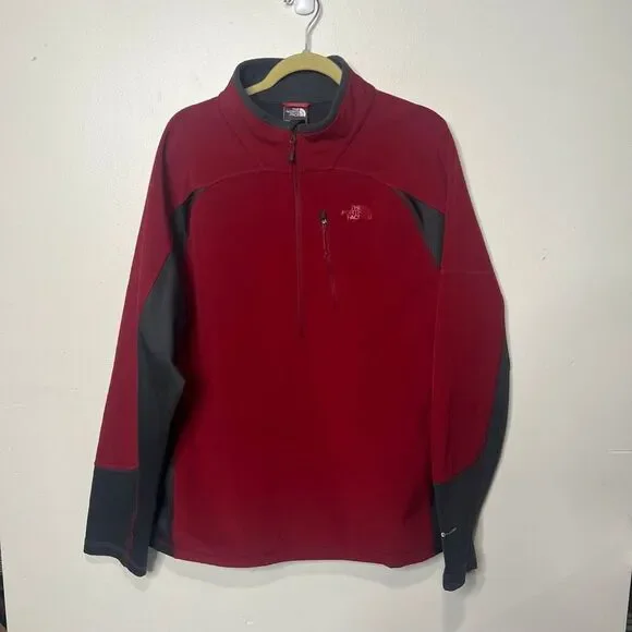 The North Face Men's Red Pullover Jacket 1/2 Zip Sz XL