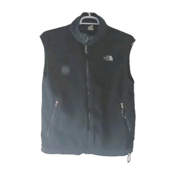 The North Face Men's Black Fleece Vest Zipper Pocket size Large