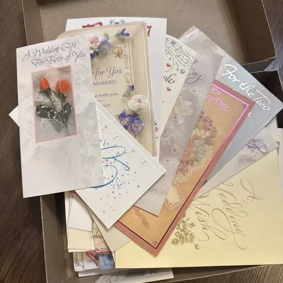 Wedding Cards From The 80s 98 Cards Total Used And Written In