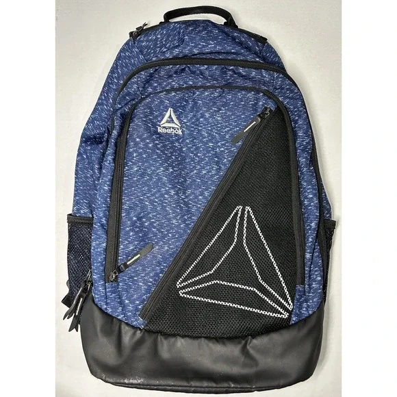 Reebok Blue Black Water Resistant Comfort Straps Backpack Padded
