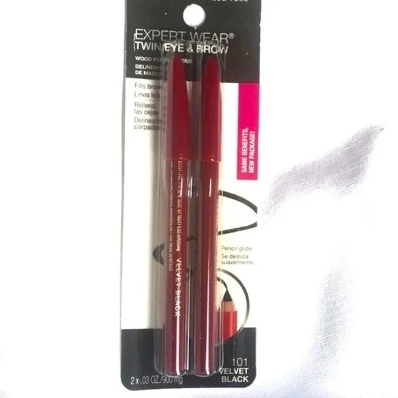 Maybelline NY Expert Wear Eyebrow & Eyeliner Pens 101 Velvet Black