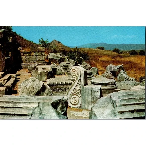 Ephesus Temple of Serapis Ruins Historic‎ Postcard Izmir Turkey