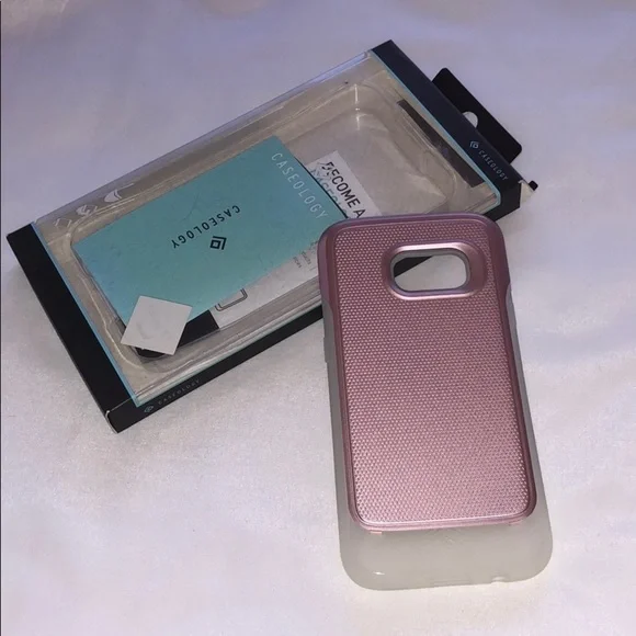 New Samsung Galaxy S7 Pink Clear Cell Phone Case