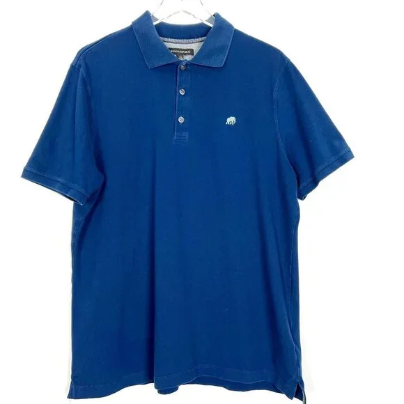 Banana Republic Polo Shirt Men's XL Navy Blue Short Sleeve Golf Preppy Casual