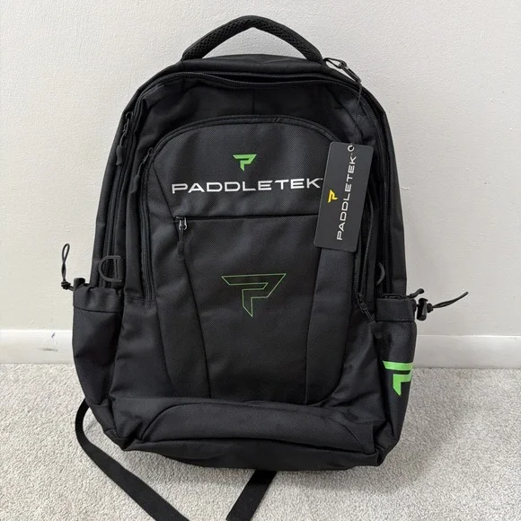 Paddletek Sport Backpack Bag Anna Waters Dave Weinbach logo Black Green