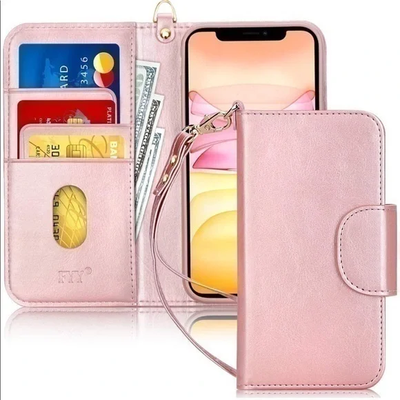 New iPhone 11 Pro 5.8” Rose GOLD WALLET CASE JA4