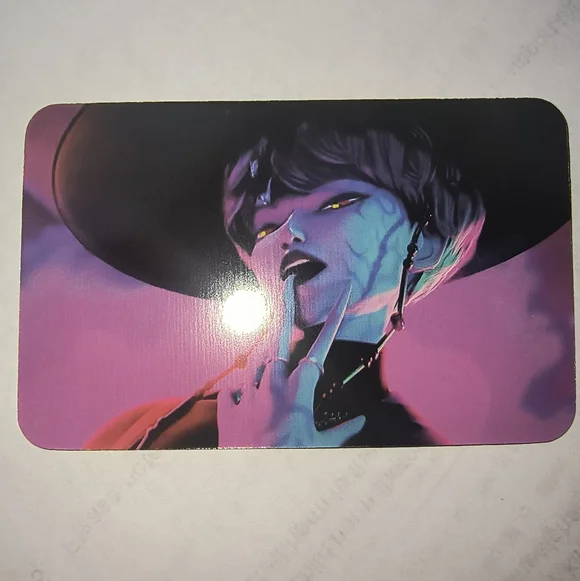 Stylish Purple Gothic Art Card – Women's Accessory Kpop Demon Hunters Jinu Baby