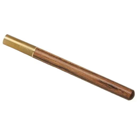 Mordeco Tigerwood Pen Wood Brass Rollerball 0.5mm Black Ink Screw On Cap