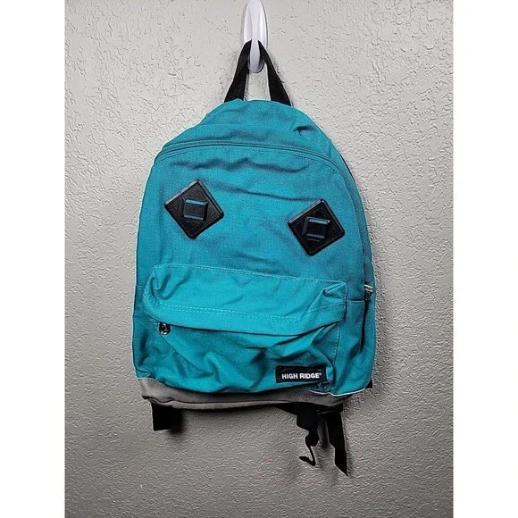 High Ridge Teal Mini Backpack Small Hiking Daypack Bag Turquoise Black Gray