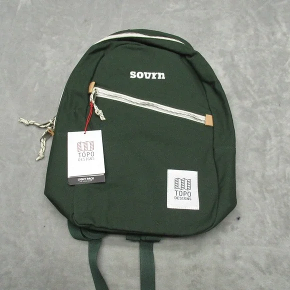 Topo‎ Designs Backpack Unisex One Size Green Light Pack Canvas Laptop LOGO NEW