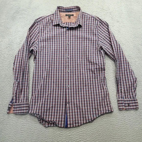 Banana Republic Slim Fit Plaid Button Down Long Sleeve‎ Shirt Mens Large