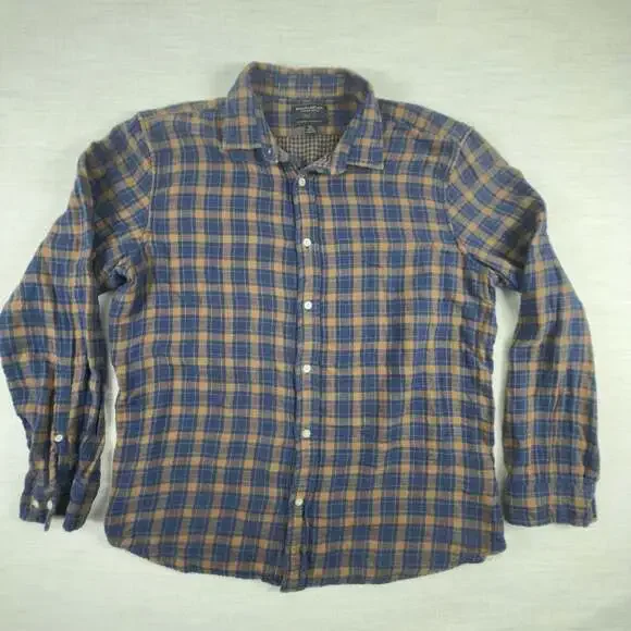 Banana Republic Untucked Standard Fit Plaid Shirt XL.