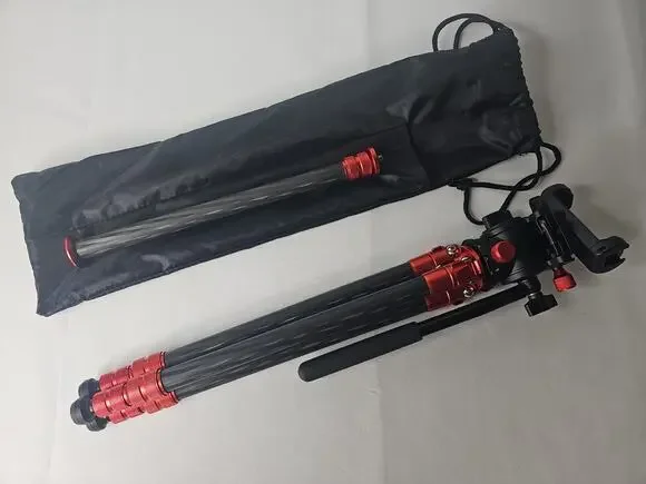 Avella Mini Carbon Fiber Camera Tripod MP20C w/ v502 head - Portable Lightweight