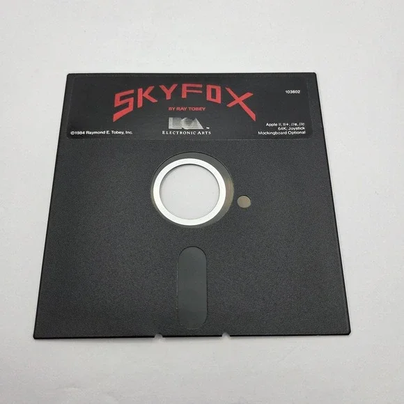 Skyfox Vintage Apple II Game 5.25 Floppy Disk Electronic Arts Untested