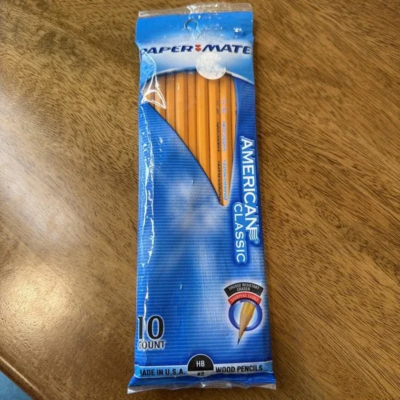 VTG Paper Mate American Classic Wood Pencils HB#2 2002 NEW Made In USA 279792