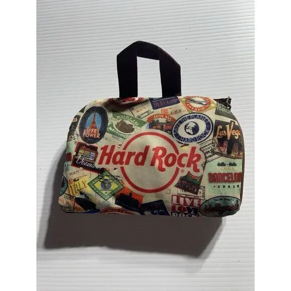 Hard Rock Cafe Unisex Polyester Backpack‎ Travel Themed Travel Stickers Pattern