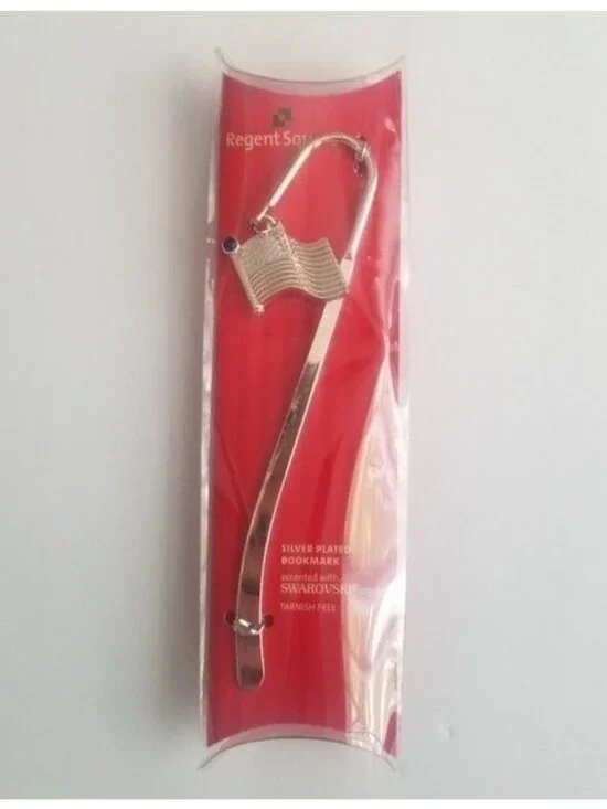 American Flag Silver Plated Bookmark
