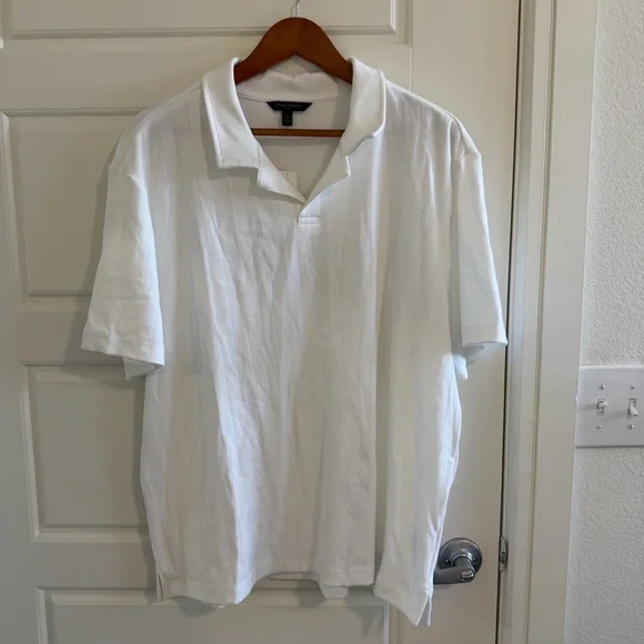 NWT Banana Republic White Polo Shirt for Men