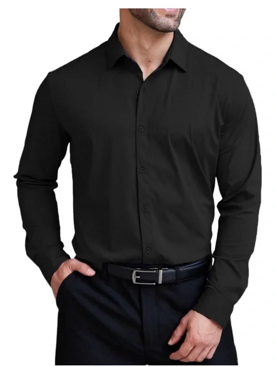 Banana Republic Black Grant Fit Non Iron Button Down