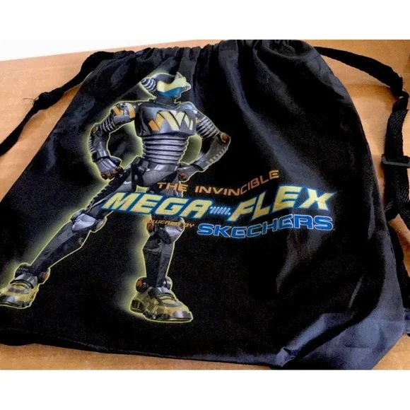 Skechers Bag Drawstring Backpack Sack‎ Nylon The Invincible Mega Flex Black