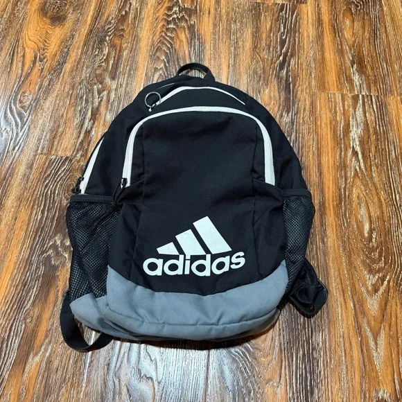 Adidas Black & White Logo 3 Stripe Backpack for Men /‎ Boys Girls Women's Bag