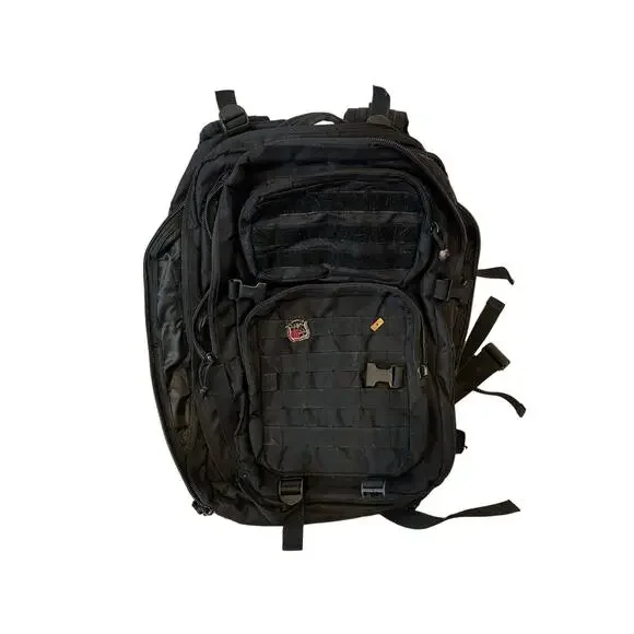 Generic Black Tactical Backpack w Pin