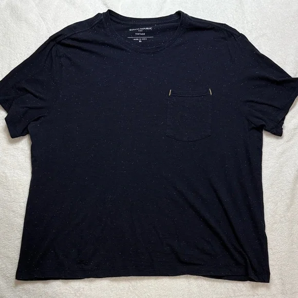 Banana Republic Dark Blue Speckled Short Sleeve Tee