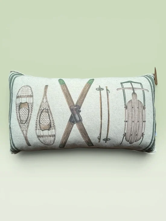 Two Aspen Est 1949 Feather Filled Winter Gear Accent Pillows
