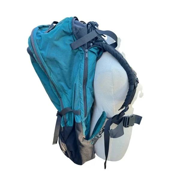 Vintage LL Bean Backpack Teal Green Hiking Outdoor Bag Eagle Creek Rucksack