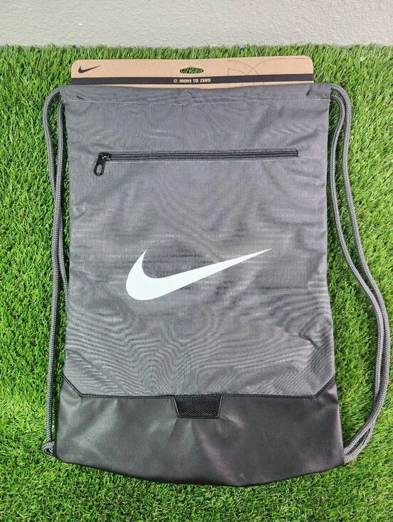 Nike Men's Brasilia 9.5 Drawstring Training Gym Backpack Gym Bag Grey DM3978-068