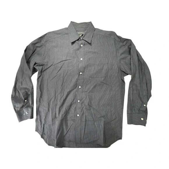 Banana Republic check dress shirt Men's size Large‎ black