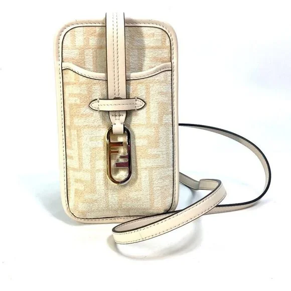 FENDI Smartphone case Zucca Logo Phone Pouch Orlock Shoulder Bag