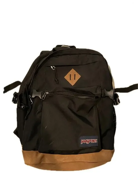 JanSport Suede Campus Brown Black Backpack